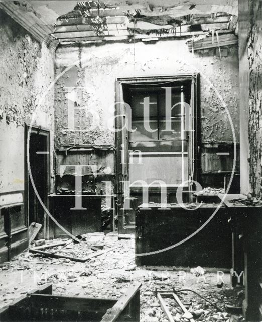 The derelict and decaying interior of Green Park Station, Bath 1973