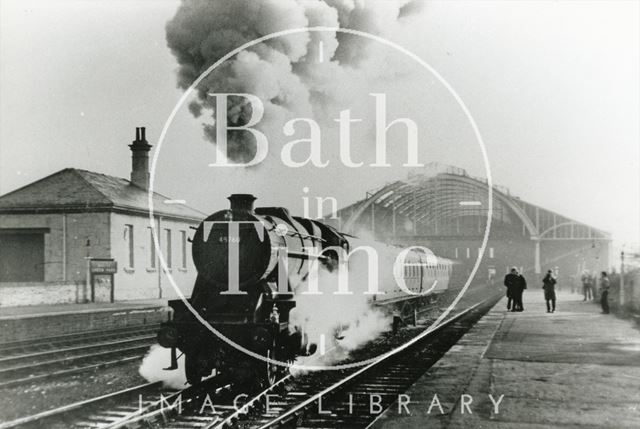 Engine No. 48760 leave Green Park Station, Bath 1966