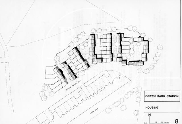 The Green Park Development Site, showing Housing, Bath 1975