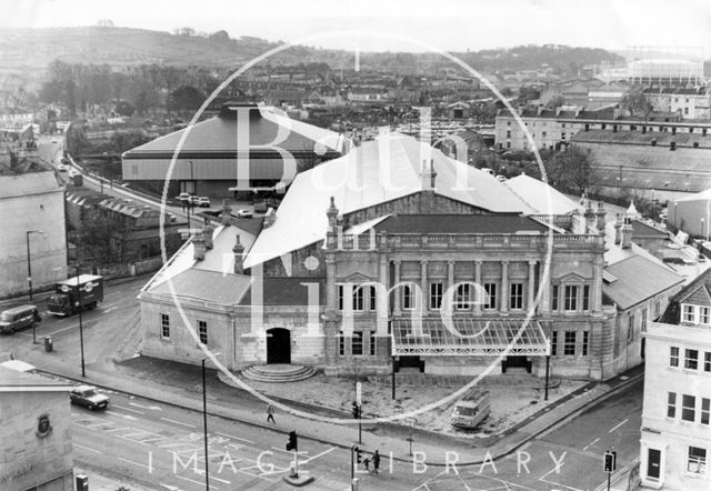 The new Sainsbury's supermarket, behind Green Park Station, Bath 1982