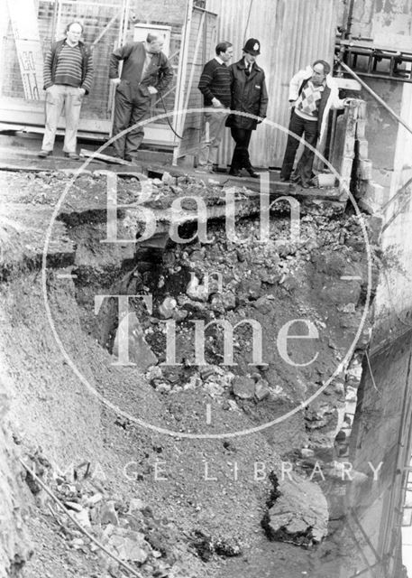 Flood damage, Lower Bristol Road, Bath 1989