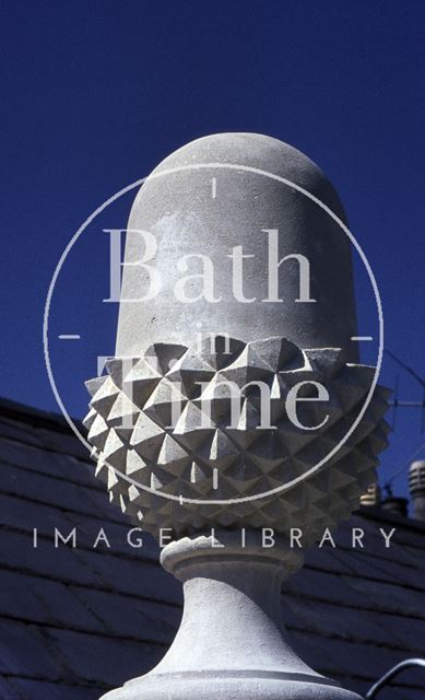 A newly restored Acorn in the roof of the Circus, Bath 1965