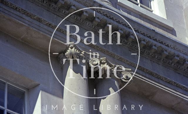 Newly restored ionic capitals at the Circus, Bath 1965