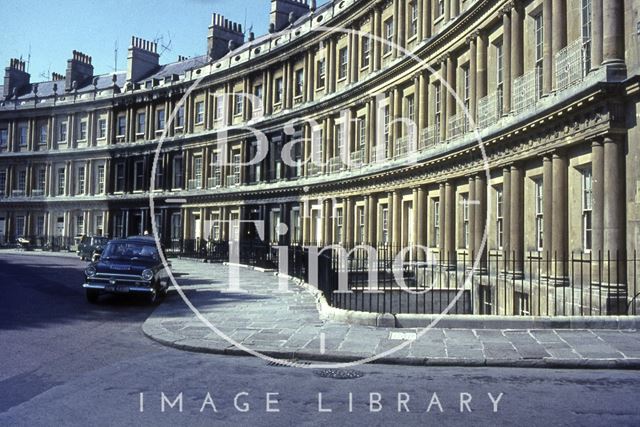 View of the Circus from Bennett Street, Bath 1965