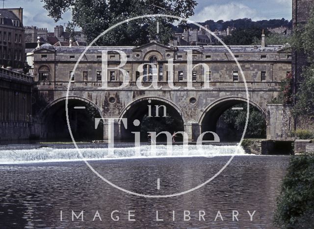 Pulteney Bridge and the old weir, Bath 1965