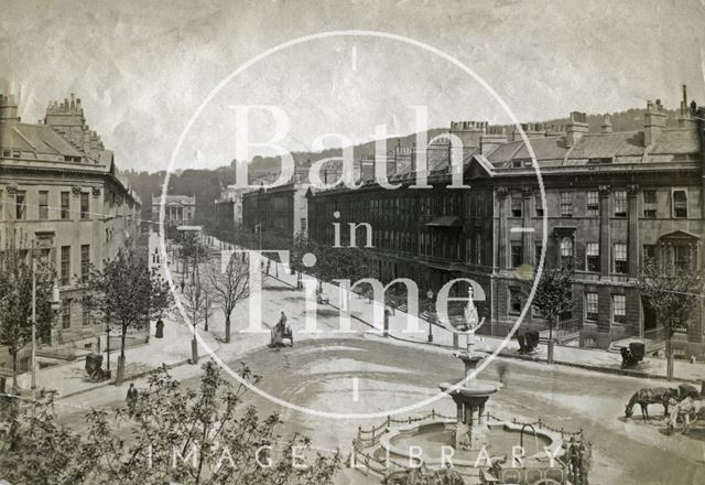 Laura Place and Great Pulteney Street, Bath c.1890