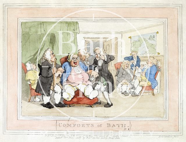 Comforts of Bath, Plate 1 from 1798