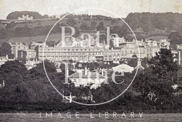 View from Bathwick up to Sham Castle, Bath c.1874