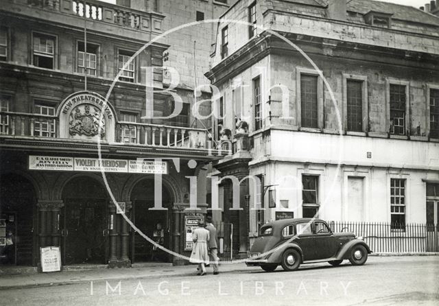 Theatre Royal and Beau Nash's House, Sawclose, Bath c.1930