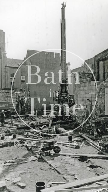 Foundations of the Bishop's Palaces, Abbey Street and Swallow Street, Bath 1984