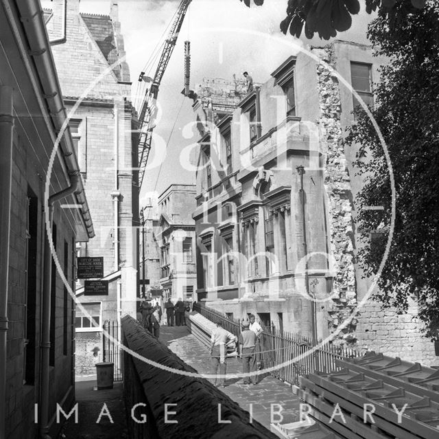 View up Bridewell Lane to the Royal Mineral Water Hospital, Bath c.1960