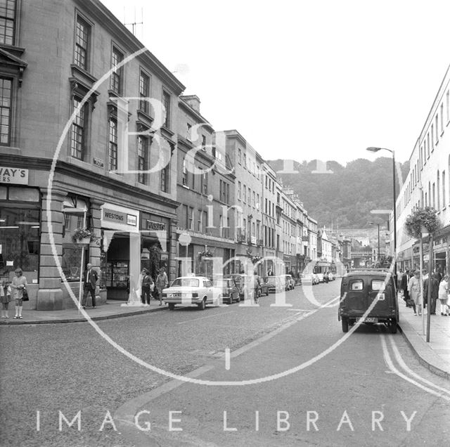 Southgate Street, Bath looking south from the top 1971