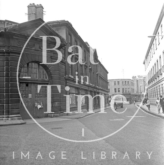 Spears Brothers and Clarke Ltd., slaughterhouse, on the corner of Newark Street and New Orchard Street, Bath 1971