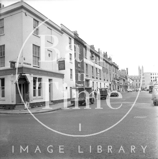 The Great Western Hotel, on the corner of Newark and Dorchester Street, Bath 1971