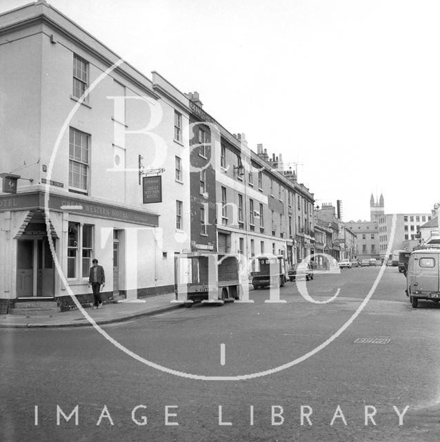 The Great Western Hotel, on the corner of Newark and Dorchester Street, Bath 1971