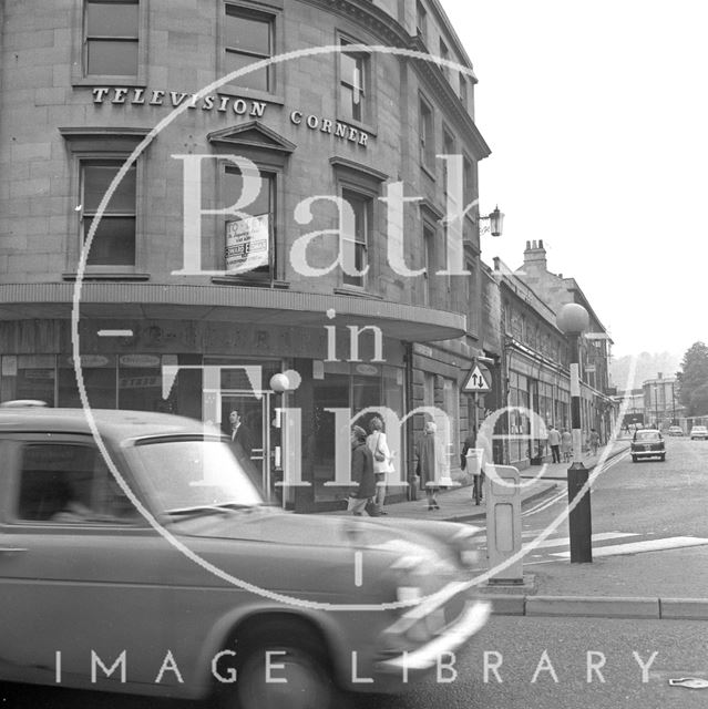 Television Corner, Dorchester Street, Bath 1971