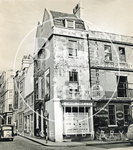 The corner of Barton Street and Trim Street, Bath c.1964