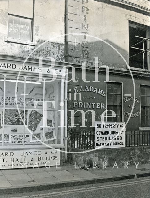 The corner of Barton Street and Trim Street, Bath c.1965