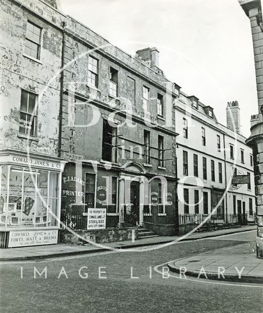 The north side of Trim Street, from Barton Street, Bath c.1965