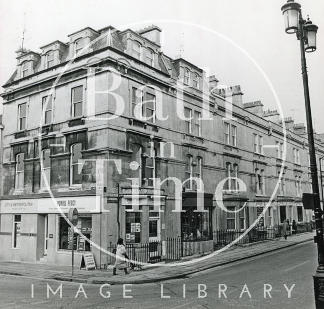 The corner of Manvers Street and Railway Street, Bath 1989