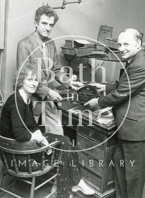 Receiving an award at the Industrial Heritage Museum, Bath 1981