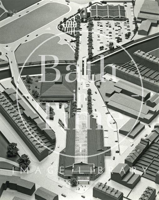 Architects model for the new D.I.Y. superstore as an extension to Sainsbury's, Green Park, Bath 1988