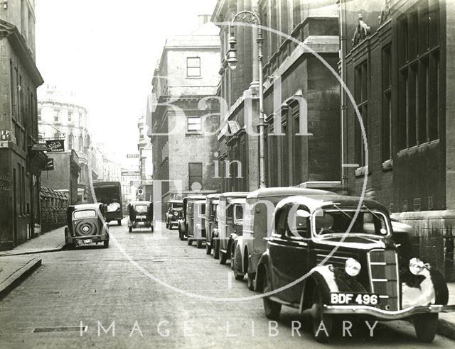 Traffic outside the Mineral Water Hospital, Upper Borough Walls, Bath c.1930