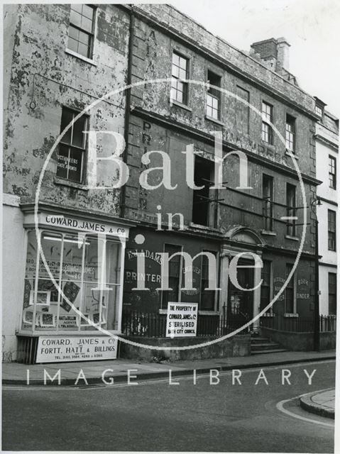 The corner of Barton Street and Trim Street, Bath 1967