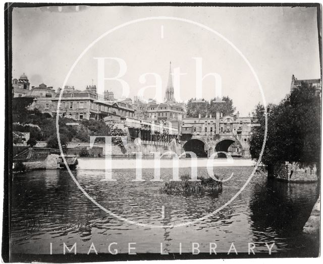 Pulteney Bridge and weir, Bath c.1900