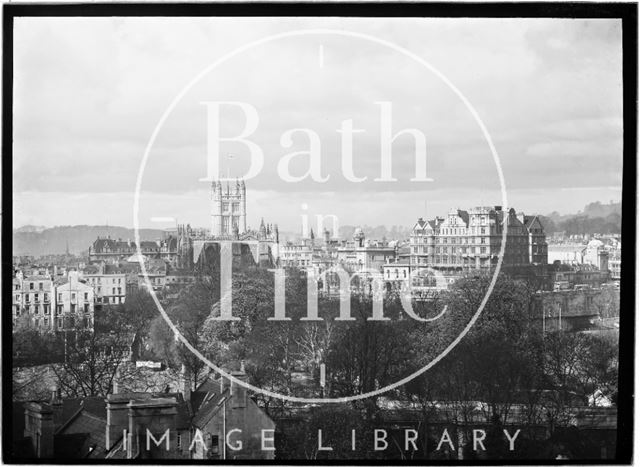 View of Bath Abbey,the Grand Pump Room Hotel and Empire Hotel 1930s