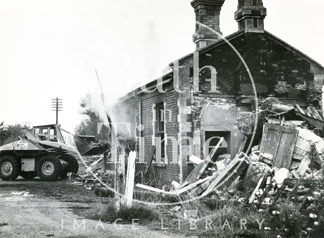 The demolition of Midsomer Norton & Welton Station, Somerset 1969