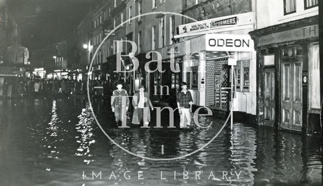 Floods in Southgate Street, Bath c.1968