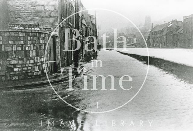 Floods on Broad Quay, Bath 1937