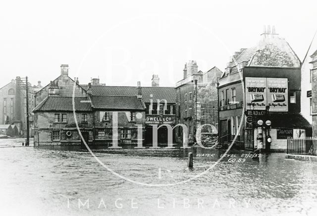 Floods on Broad Quay, Bath 1937