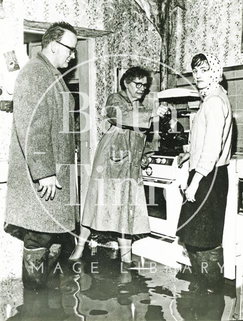 A flooded kitchen c.1960