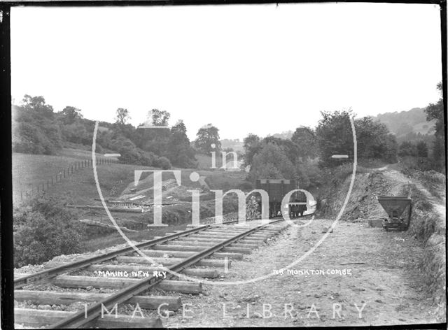 Constructing the Camerton to Limpley Stoke Railway near Monkton Combe c.1907