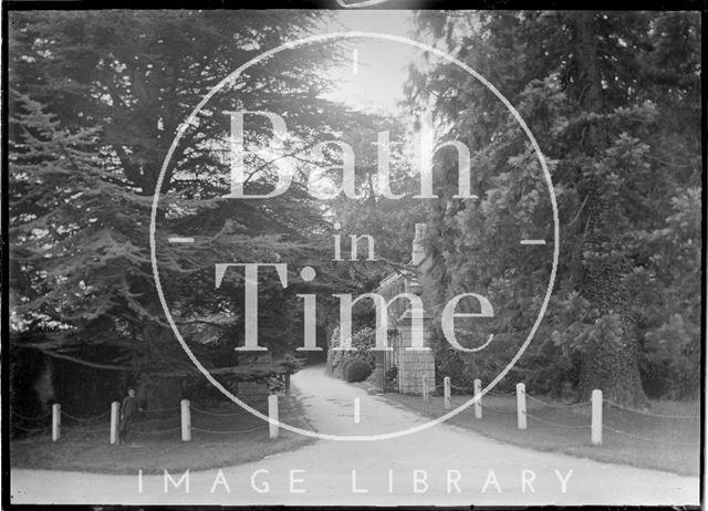 Entrance to Combe Grove Manor, Brassknocker Hill, Monkton Combe c.1907