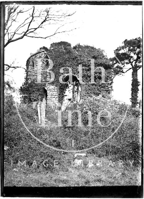 Unidentified ruin, possibly Midford Castle near Monkton Combe c.1904