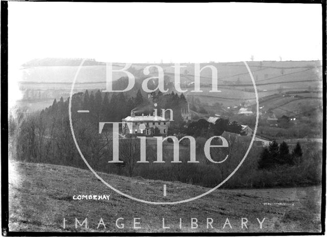 View of Combe Hay Manor and hills in the background c.1910