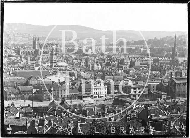 View from Beechen Cliff across the city centre, Bath, c.1935