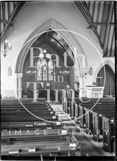 Inside St Luke's Church, Wellsway c.1905