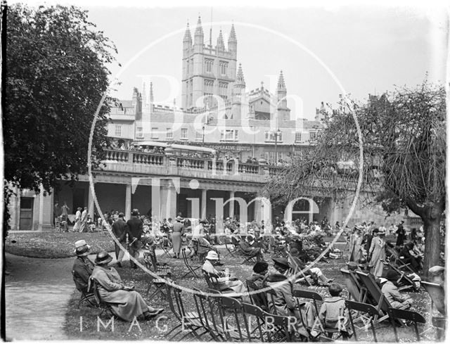 Tea in the sun in Parade Gardens c.1930s