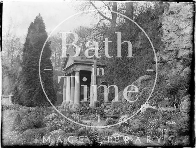 Classical garden temple in the grounds of The Hall, Bradford-on-Avon c.1930s