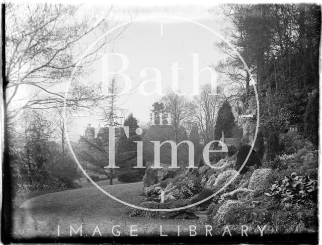 Classical garden temple in the grounds of The Hall, Bradford-on-Avon c.1930s