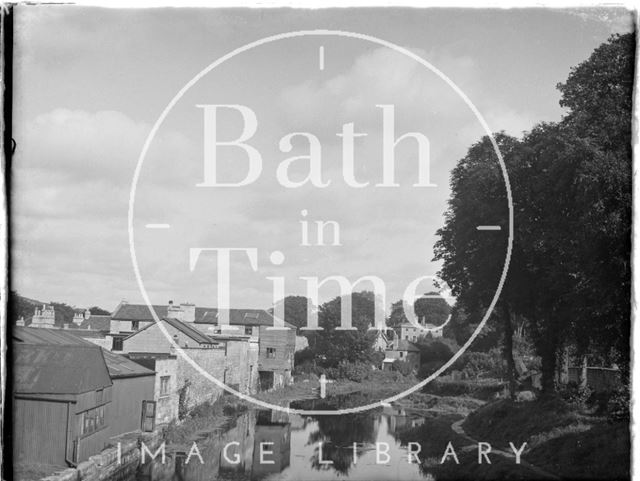 The Kennet and Avon Canal viewed from Bathwick Hill, Bath 1954