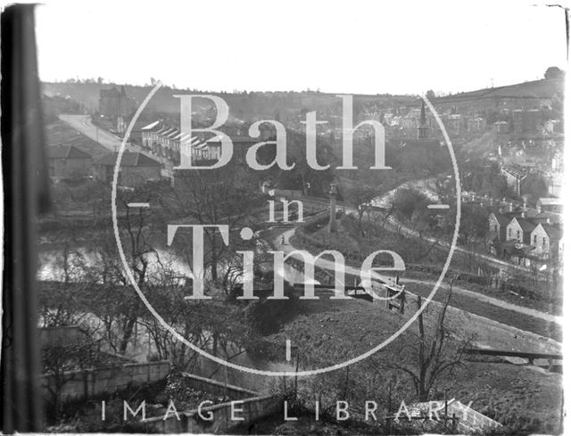 The Kennet and Avon Canal from Sydney Buildings, Bath 1954