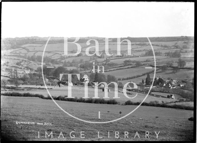 Distant view of Dunkerton and the surrounding landscape, 1938