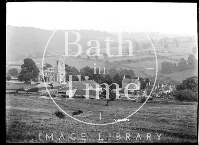 Village view, Wellow and church, c.1930s