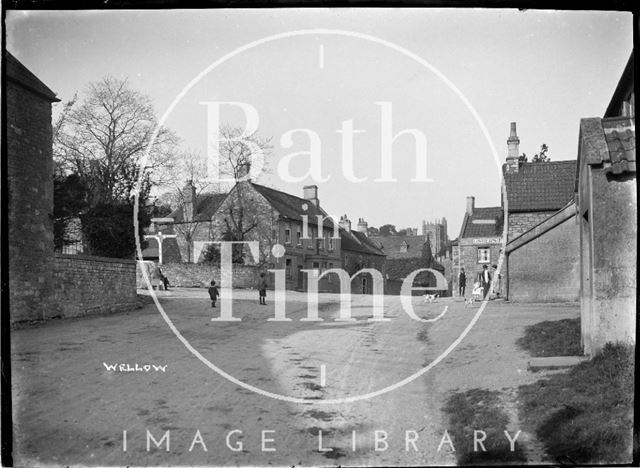 Children playing in the High Street, Wellow c.1930s