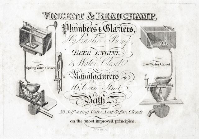 Trade Card for Vincent & Beauchamp, Plumber & Glaziers, 1819